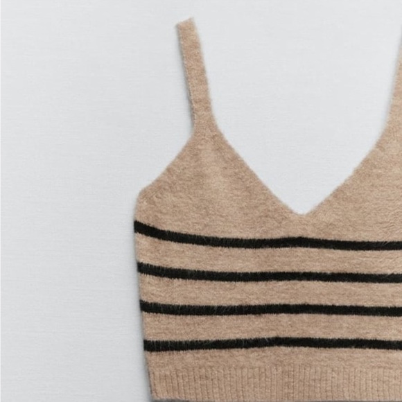 ZARA STRIPED KNIT TOP - Picture 4 of 7